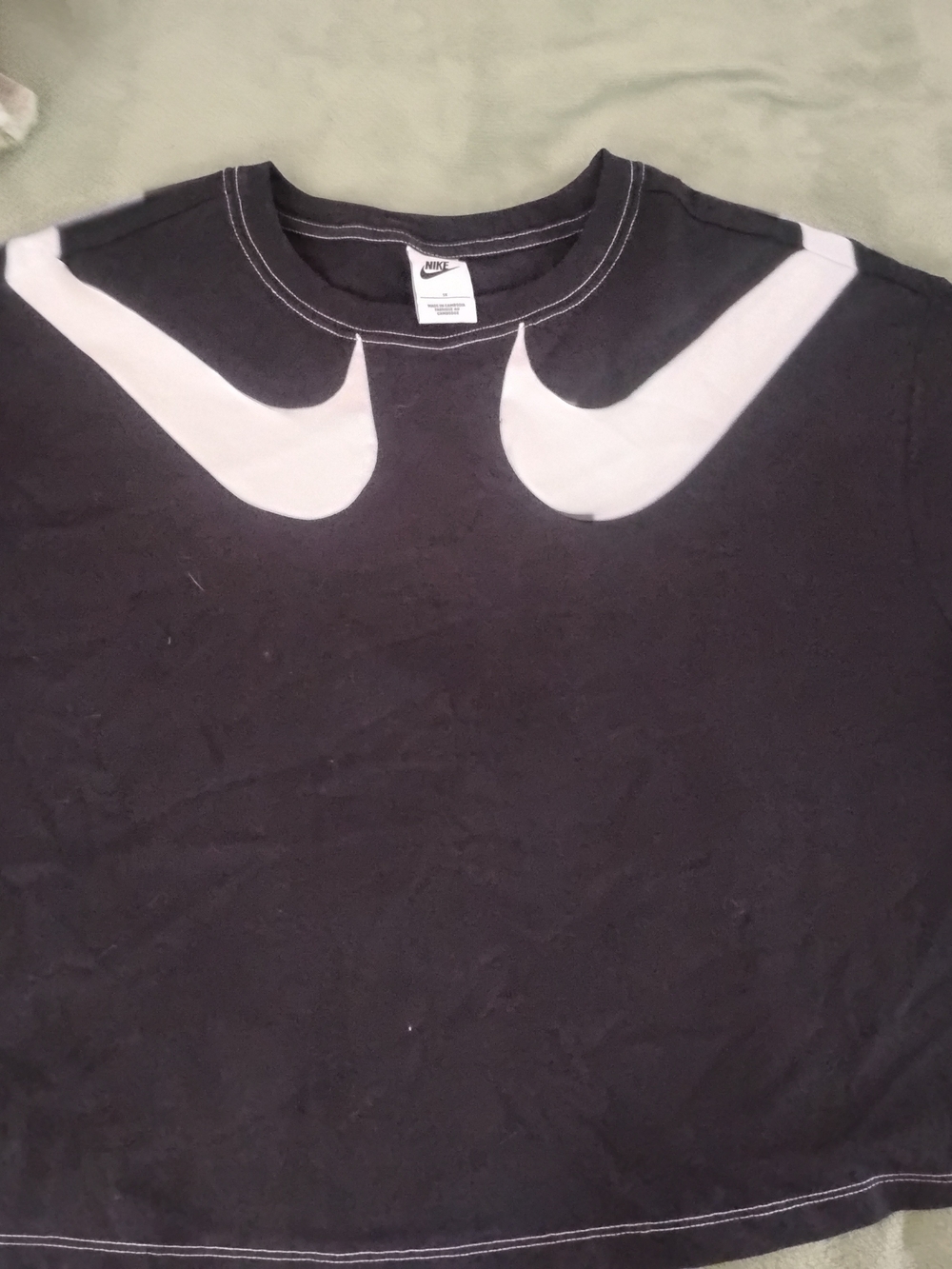 Nike Black T-Shirt with White Dual Swoosh